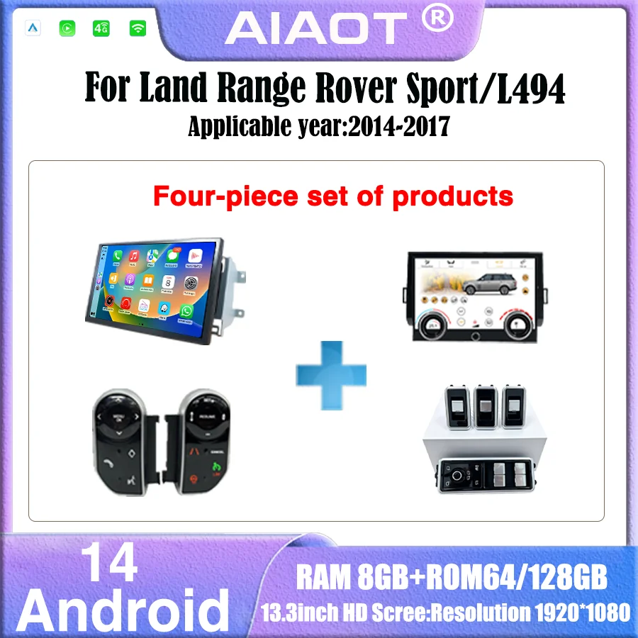 13.3inch Android14 Carplay Mul - Khadas Vim4 8Gb ulasan dan harga