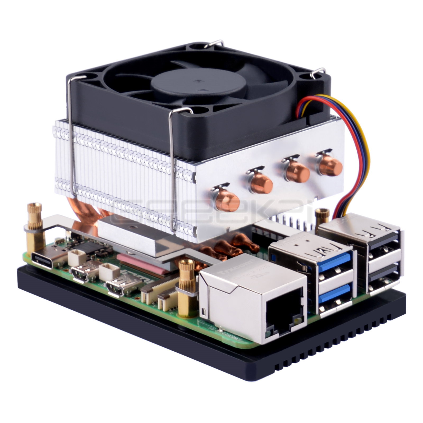 Geeekpi Low-Profile Plus CPU C - Raspberry Pi 5 8Gb Kit ulasan dan harga